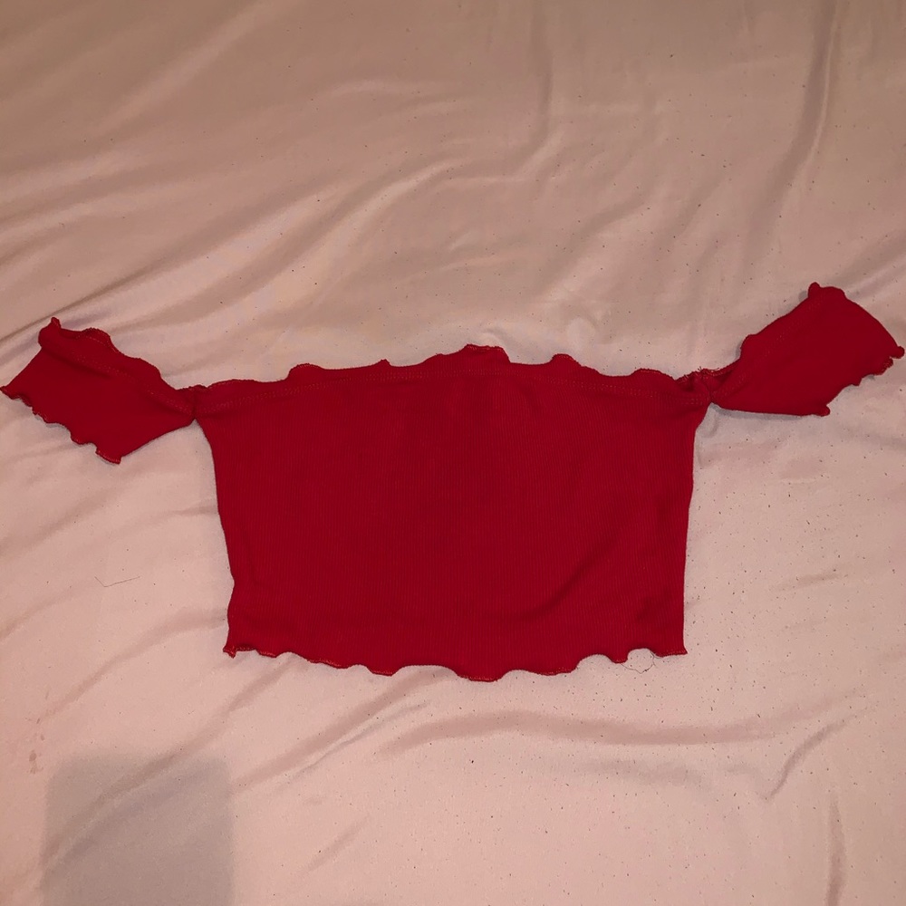 Off shoulder crop top